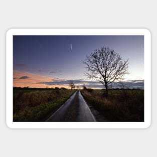 Country Road Sunrise Sticker